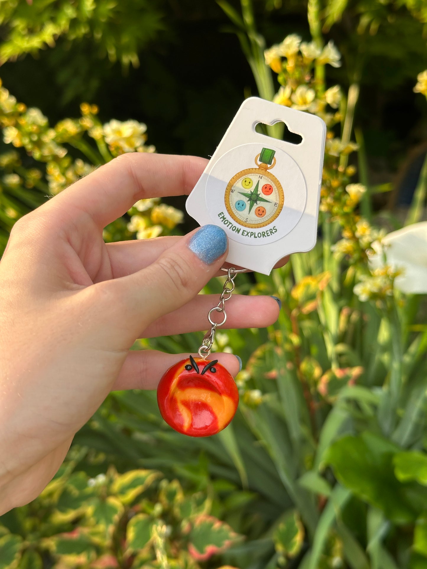 Angry Emotion Stone Key chain