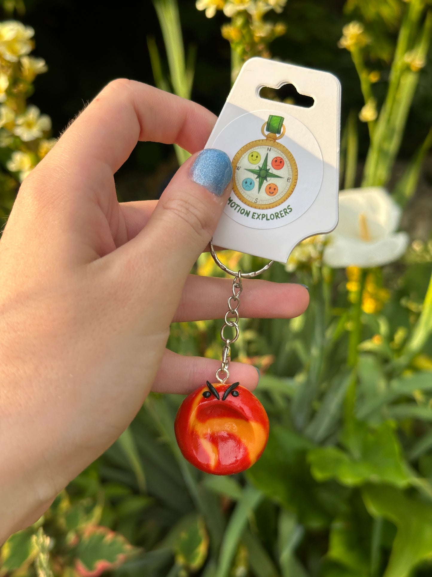 Angry Emotion Stone Key chain